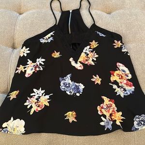 FLORAL CHIFFON FLOW TANK TOP